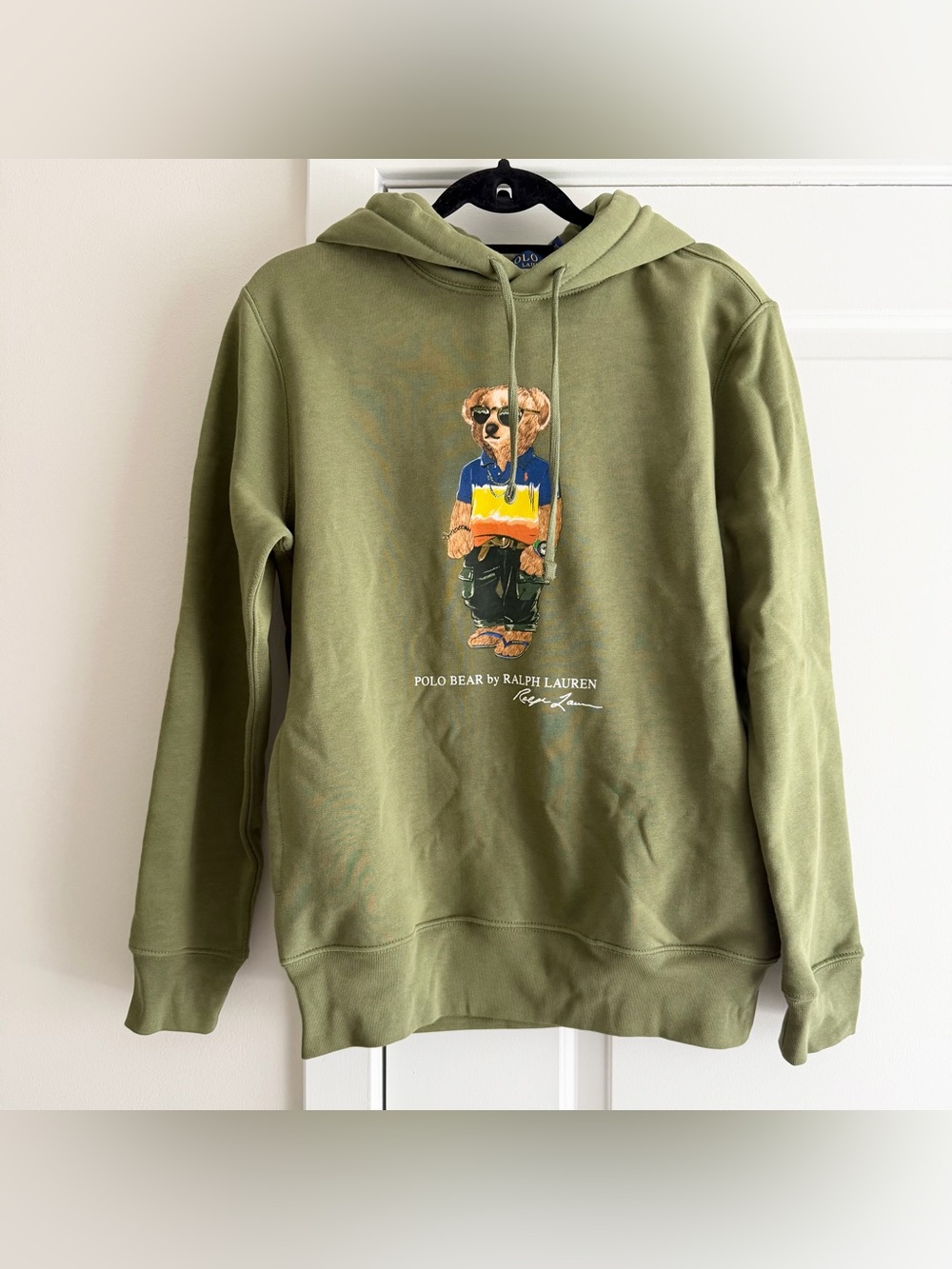 Polo Ralph Lauren Green Bear Fleece Hoodie NWT
